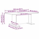 vidaXL Table basse Vieux bois 103 5 x 60 x 40 cm Bois d'ingénierie