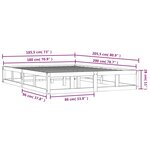 vidaXL Cadre de lit sans matelas noir 180x200 cm bois massif