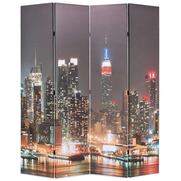 vidaXL Cloison de séparation pliable 160x170 cm New York la nuit