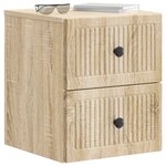 vidaXL Cabinet de chevet mural 2 pièces Chêne Sonoma 33 x 34 5 x 40 cm