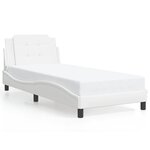 vidaXL Cadre de lit avec lumières LED blanc 80x200 cm similicuir