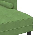 vidaXL Canapé 3 places avec chaise longue en L vert clair 160 cm en velours