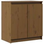 vidaXL Armoire latérale marron miel 60x36x65 cm bois de pin massif