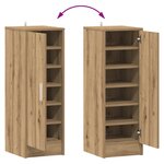 vidaXL Armoire à chaussures vieux bois 32x35x92 cm bois d'ingénierie