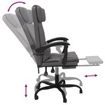 vidaXL Fauteuil inclinable de bureau Gris Similicuir