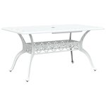 vidaXL Ensemble de salle à manger de jardin 5 pièces en aluminium blanc