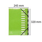 Trieur Harmonika Iderama 12 Compartiments - Vert Anis - X 6 - Exacompta