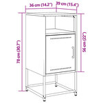 vidaXL Tables de chevet 2 Pièces noir 36x39x78 cm acier