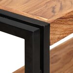 vidaXL Bibliothèque avec portes Marron Bois d'acacia massif et métal