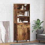 vidaXL Haut Armoire Bois Ancien 69 5 x 34 x 180 cm Bois d'ingénierie