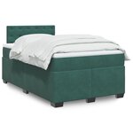 vidaXL Sommier à lattes de lit avec matelas vert foncé 120x190 cm