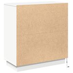 vidaXL Buffet avec LED Blanc 71x34 5x75 cm en Bois Nécessaire