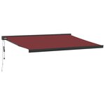 vidaXL Auvent rétractable automatique bordeaux 400x300 cm