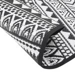 vidaXL Tapis d'extérieur noir Ø160 cm PP