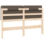 vidaXL Tête de lit capitonnée Marron et Taupe 135 cm Pin massif