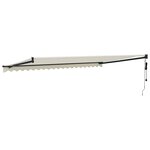 vidaXL Auvent rétractable automatique crème 5x3 m