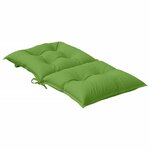 vidaXL Coussins de chaise à dossier bas lot de 4 vert mélangé tissu