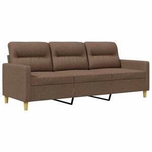 vidaXL Canapé à 3 places Marron 180 cm Tissu