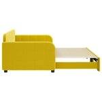 vidaXL Lit de jour avec lit gigogne jaune 90x200 cm velours