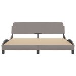 vidaXL Cadre de lit sans matelas taupe 180x200 cm tissu
