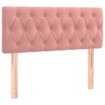 vidaXL Sommier à lattes de lit avec matelas rose 120x190 cm velours