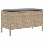 vidaXL Pouf de Jardin Beige et Gris clair 80 x 38 x 42 cm Rotin PE