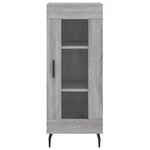vidaXL Buffet haut Sonoma gris 34 5x34x180 cm Bois d'ingénierie