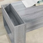 vidaXL Table basse Gris Sonoma 110 x 50 x 41 cm Bois d'ingénierie