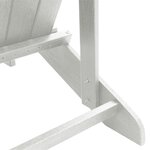 Chaises Adirondack vidaXL avec repose-pieds 2 Pièces Blanc HDPE