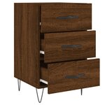 vidaXL Table de chevet chêne marron 40x40x66 cm bois d'ingénierie