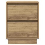 vidaXL Cabinet de chevet avec tiroir Chêne artisanal 39 x 34.5 x 50 cm