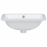 vidaXL Évier de salle de bain blanc rectangulaire céramique