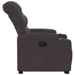 vidaXL Fauteuil inclinable électrique marron foncé tissu
