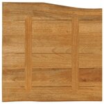 vidaXL Dessus de table 60x60x2 5 cm bord vivant bois massif manguier