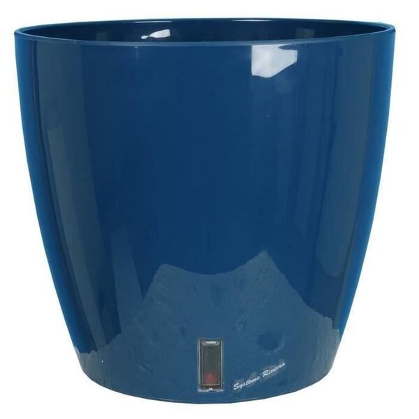 Bac à fleurs rond - Plastique Ø 36 cm - Bleu