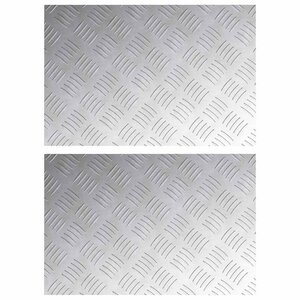 vidaXL Plaques à damier 2 Pièces Argent 60 x 40 cm Aluminium