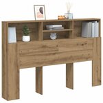 vidaXL Armoire de tête de lit chêne artisanal 160x19x103 5 cm