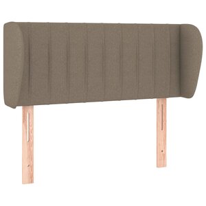 vidaXL Tête de lit avec oreilles Taupe 83x23x78/88 cm Tissu