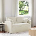 vidaXL Canapé Crème 138 x 78 x 80 cm Velours