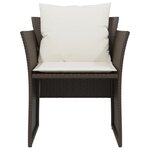 vidaXL Chaise de jardin avec tabouret marron résine tressée
