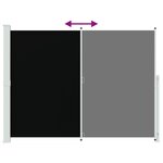 vidaXL Auvent latéral rétractable de patio 220x300 cm Noir