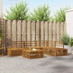 vidaXL Ensemble de canapés d'extérieur 5 Pièce Naturel