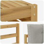 vidaXL Ensemble de canapés d'extérieur 6 pc Blanc et gris clair