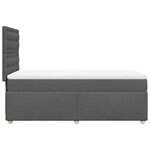 vidaXL Sommier à lattes de lit et matelas Gris foncé 90x190 cm Tissu