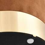 vidaXL Tabouret Marron et doré Velours 28 x 36 cm