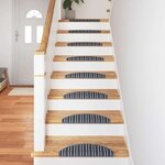 vidaXL Tapis d'escalier auto-adhésifs 15 Pièces Gris 56 x 17 x 3 cm