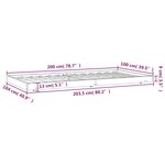 vidaXL Cadre de lit sans matelas noir 100x200 cm bois massif de pin