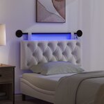 vidaXL Tête de lit suspendue Crème Velours