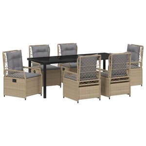 vidaXL Ensemble de salle à manger pour jardin 7 Pièces