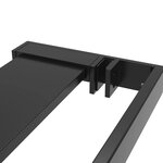 vidaXL Paroi de douche avec étagère Noir 100x195cm Verre ESG&Aluminium